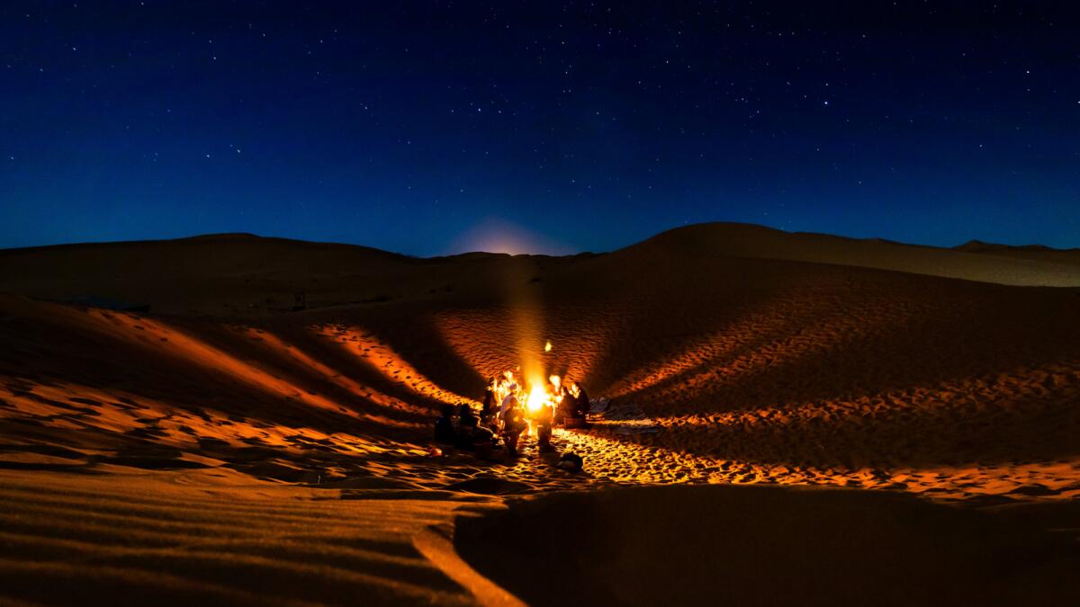 Winter magic comes alive in the world's largest dunes of Liwa