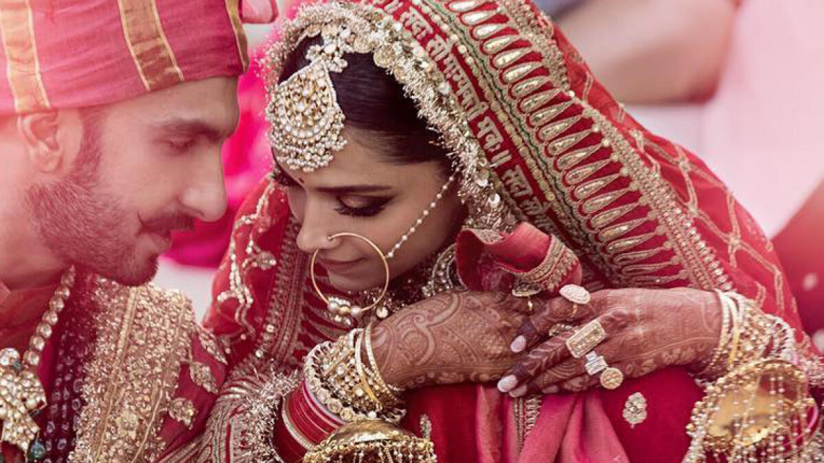 Deepika Padukone's wedding dress sparks trend over secret message in veil