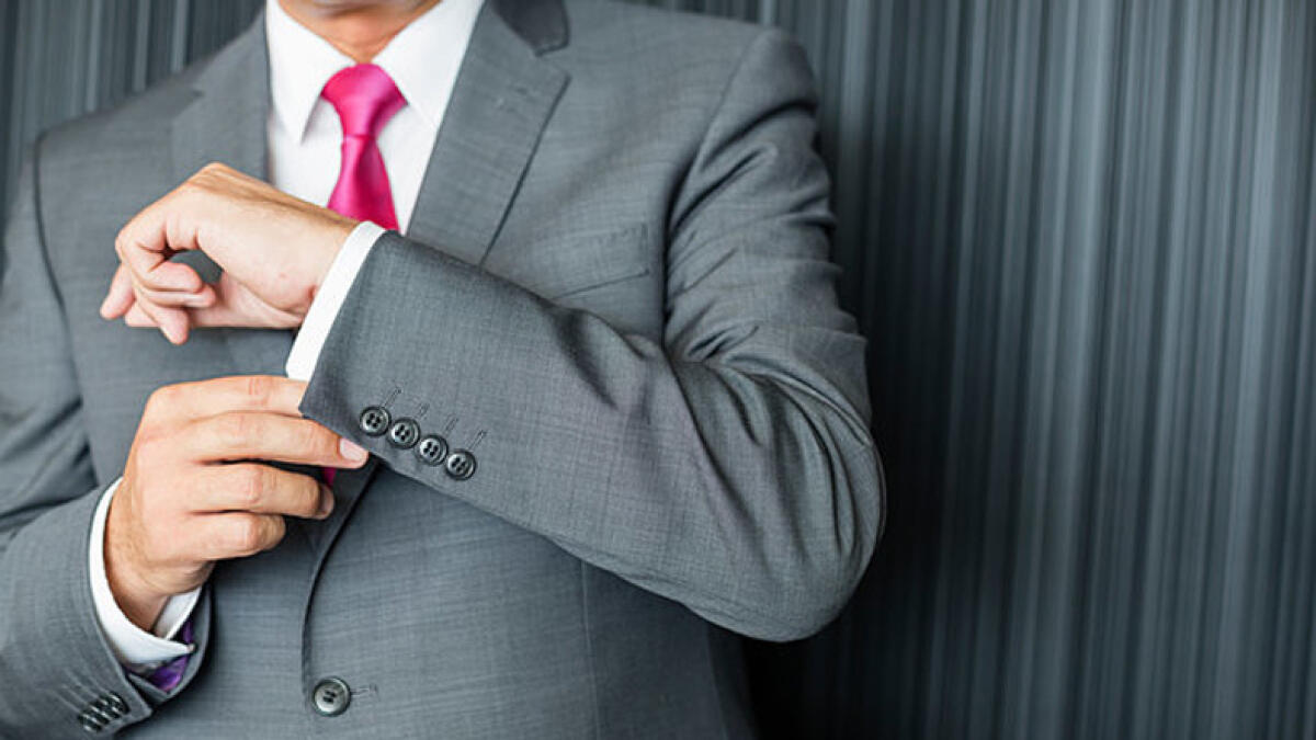 Close Up Of Businessman Wearing Cufflinks Elegant Young Fashion