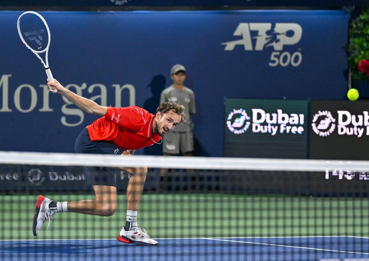 Medvedev shocks Djokovic to reach Dubai Tennis Championships final