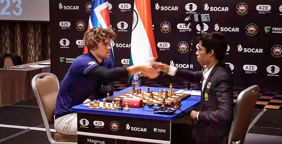 18-yr-old Praggnanandhaa beats number 2 and 3 players to set up Chess World  Cup final with Magnus Carlsen
