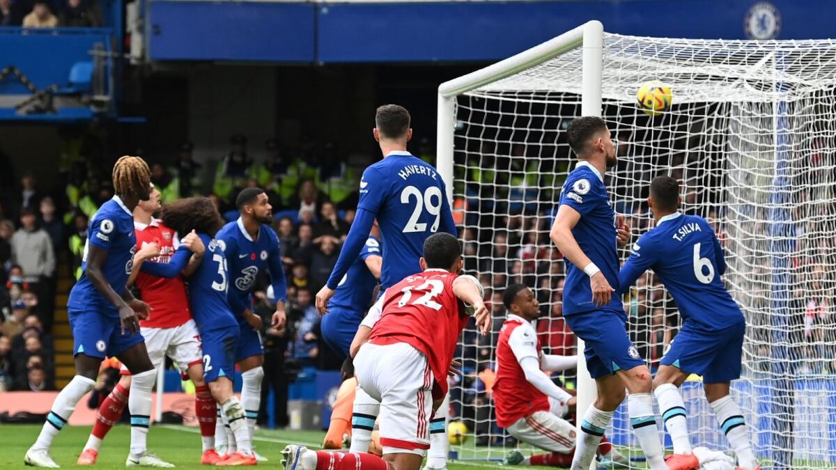 Gabriel goal at Chelsea sends Arsenal back to the top - News | Khaleej Times