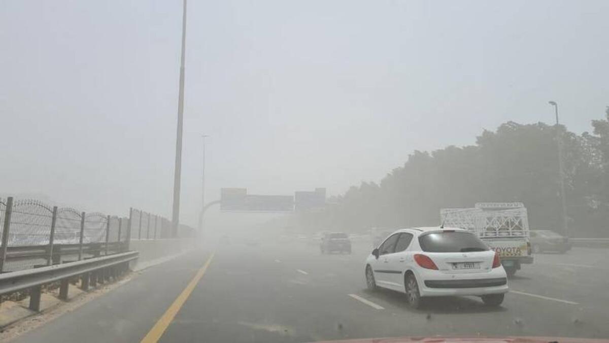 UAE weather alert: Motorists warned about dusty winds, poor visibility -  News | Khaleej Times