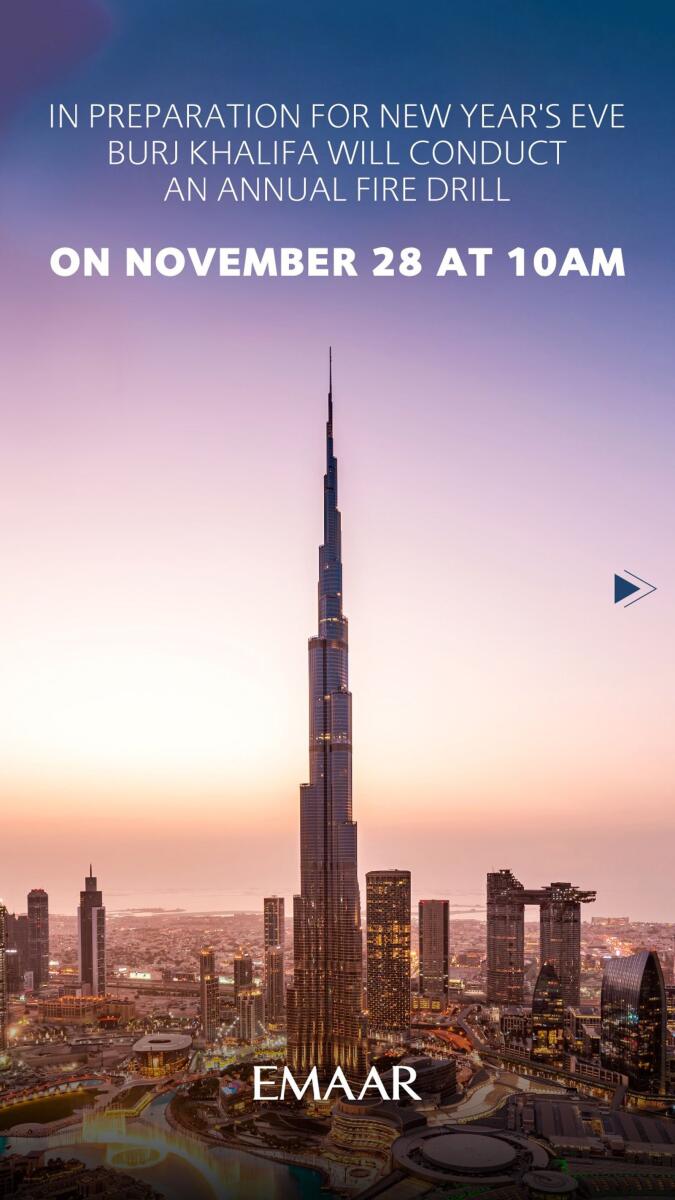 Dubai: Burj Khalifa conducts fire drill ahead of New Year's Eve celebrations