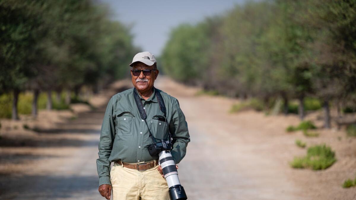 Mohammad Ali Reza Khan, Conservation Specialist at the Al Marmoom desert conservatory area in Dubai. Photo by Neeraj Murali.
