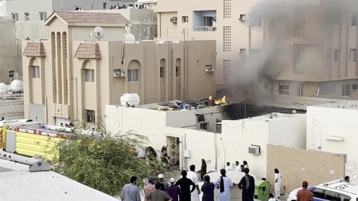 In Sharjah Fire breaks out in residential building.
