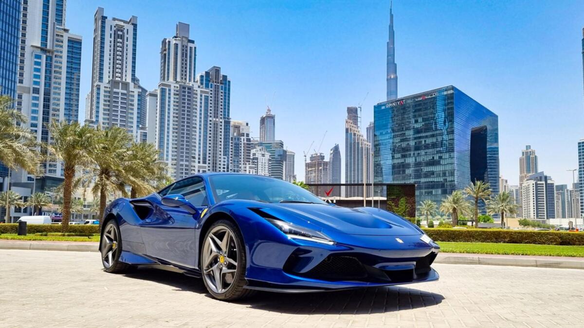 Cool cars such as the Ferrari F8 Tributo can also be rented from the OneClickDrive platform.