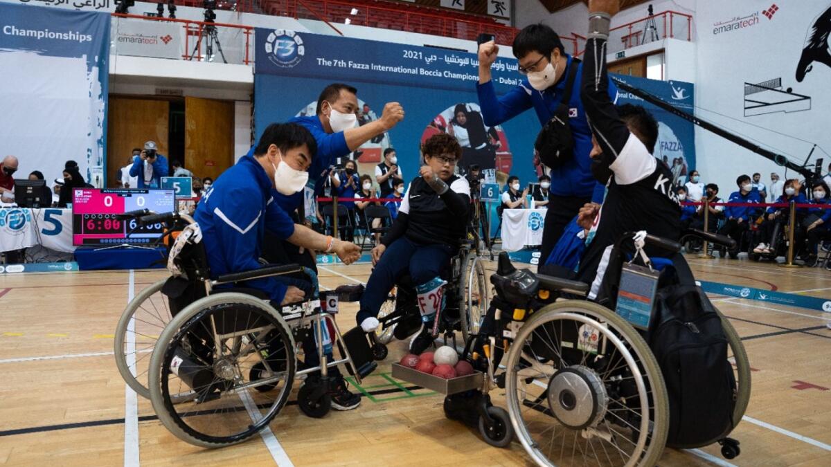 South Korean players celebrate their win. (Supplied photo)