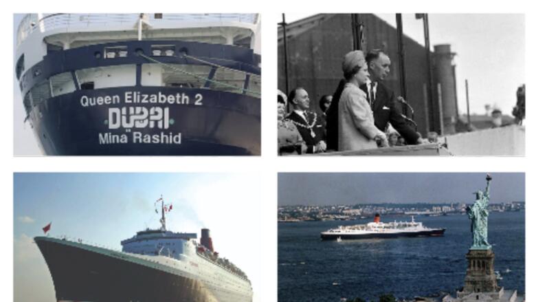 Luxury Ship Named by Her Majesty In 2010 Thimble B/161 The Queen & The QE2 