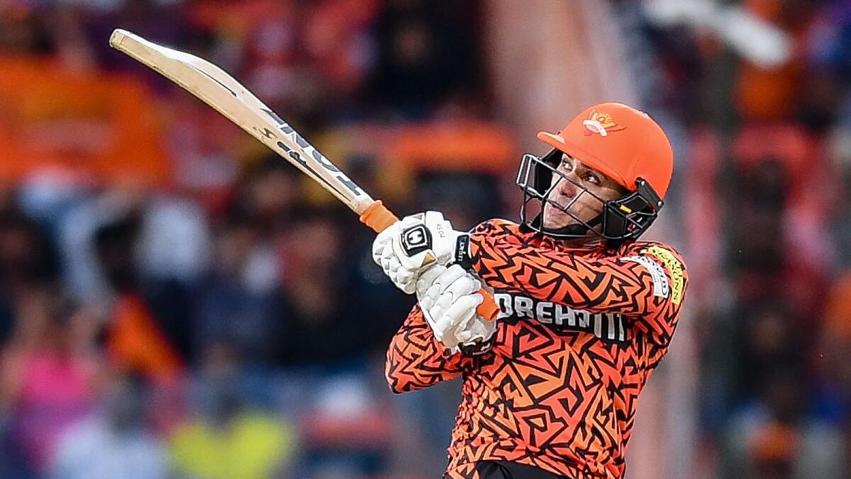 Sunrisers Hyderabad's Abhishek Sharma broke the record for most sixes hit by an Indian in an IPL season. - AFP