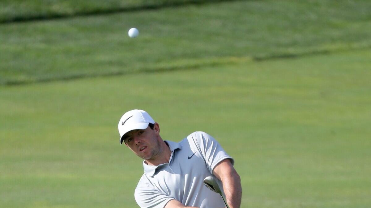 DUBLIN, OH - JUNE 01: Rory McIlroy of Northern Ireland plays a shot during a pro-am round prior to The Memorial Tournament Presented By Nationwide at Muirfield Village Golf Club on June 1, 2016 in Dublin, Ohio.   Sam Greenwood/Getty Images/AFP== FOR NEWSPAPERS, INTERNET, TELCOS &amp; TELEVISION USE ONLY ==