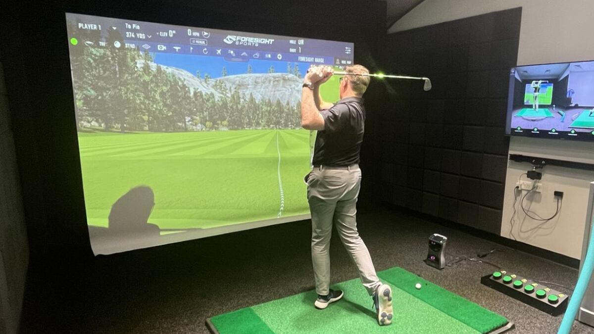 Malcolm Young, PGA Certified Personal Coach at GOLFTEC in Dubai using the golf studio facilities at City Walk, Dubai. - Supplied photo