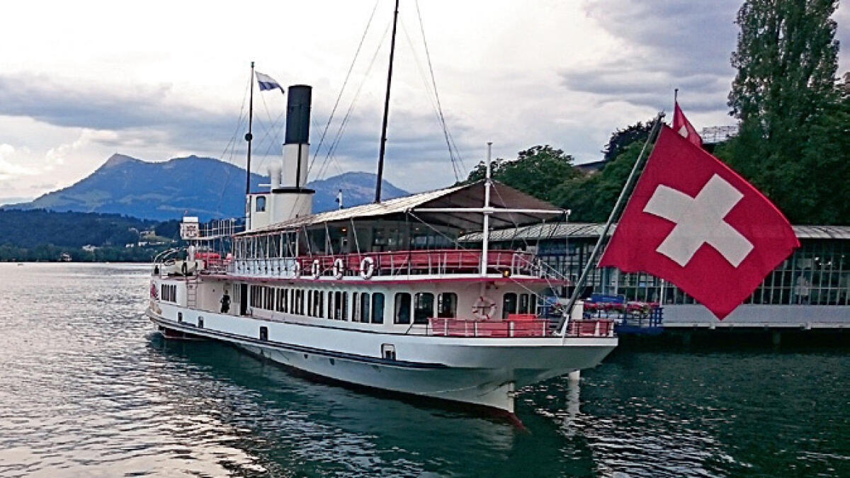 A Swiss boat in Lucerne