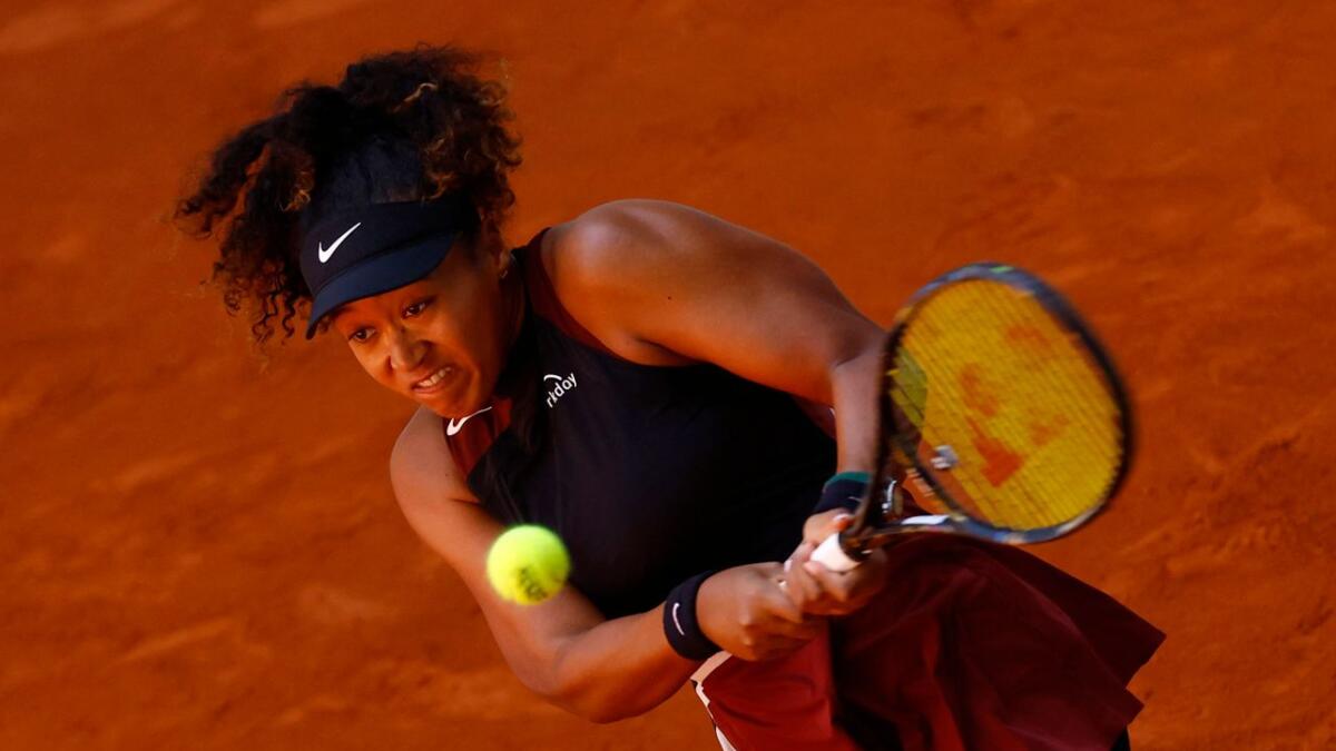 Japan's Naomi Osaka in action during her round of 128 match against Belgium's Greet Minnen - Reuters