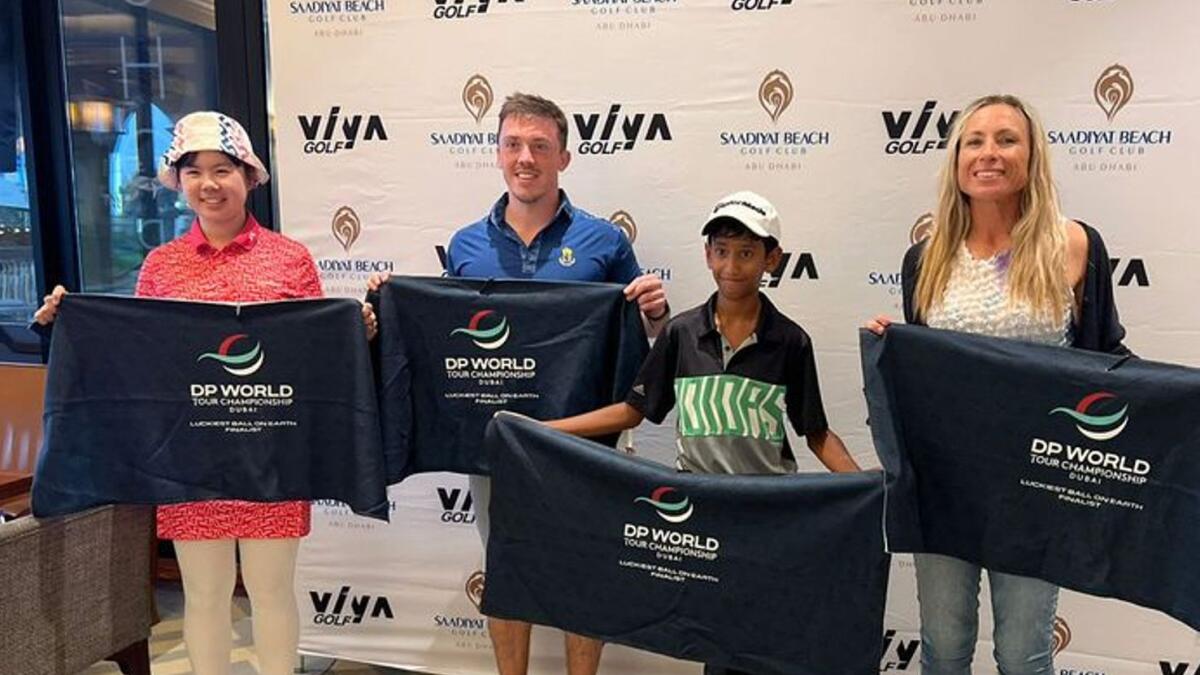 Winners of the Saadiyat Beach Golf Club's Luckiest Ball on Earth - a 2023 DP World Tour Championship initiative. - Supplied photo