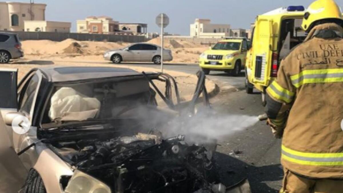Two injured in UAQ accident