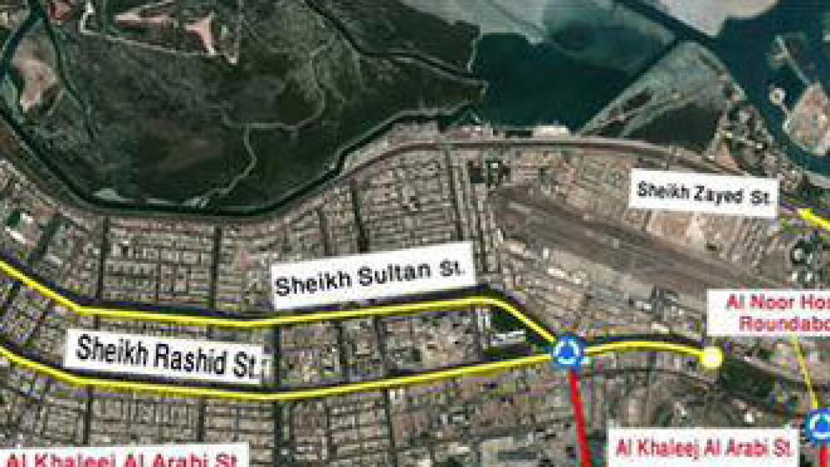 Traffic shifted on Khaleej Al Arabi Street near ADNEC