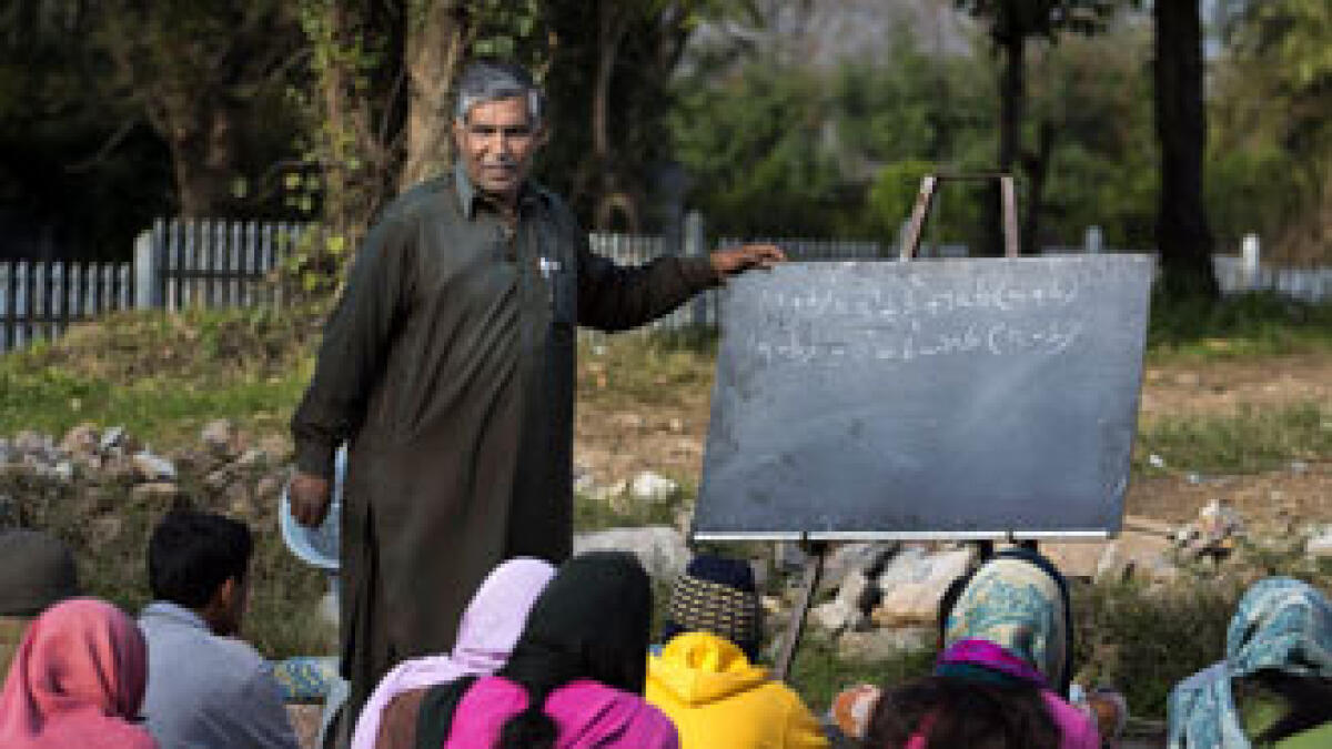 An outdoor school for the less fortunate in Islamabad