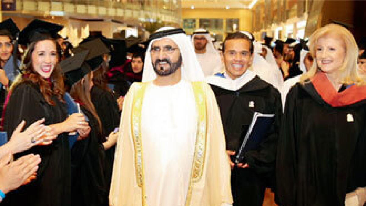 Shaikh Mohammed attends AUD graduation ceremony