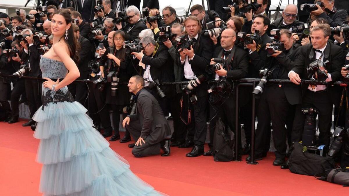 Italian model Bianca Balti poses for the opening ceremony of the 69th Cannes Film Festival in Cannes, southern France.   