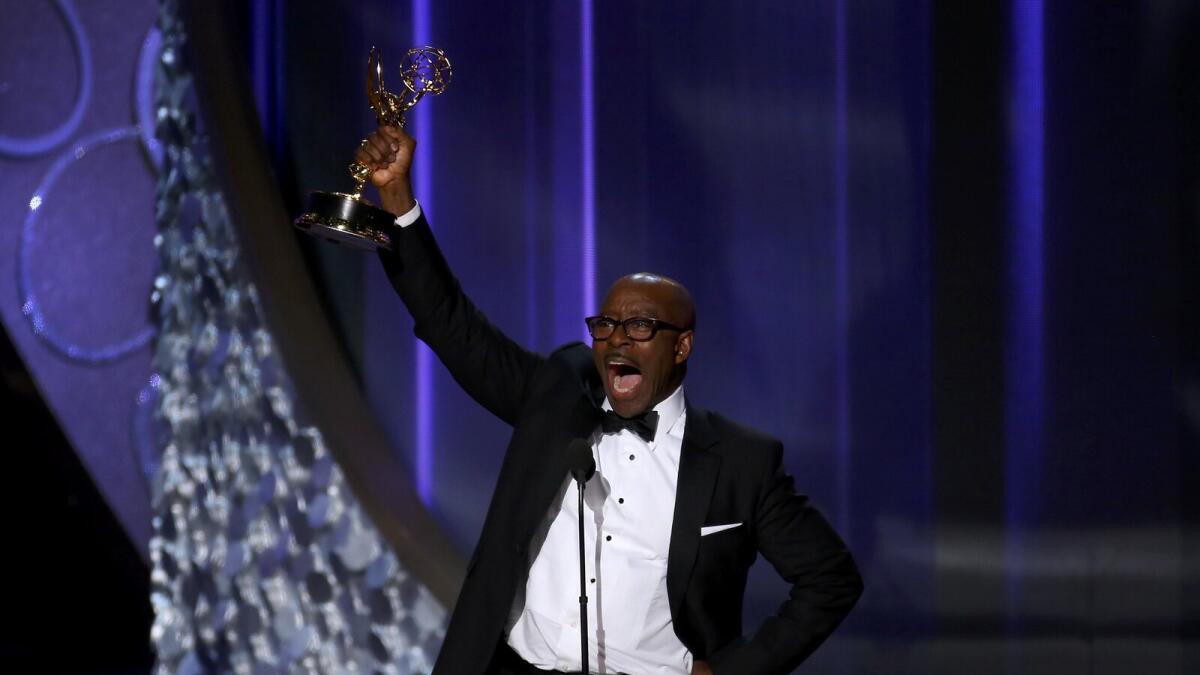 Courtney B. Vance accepts the award for Outstanding Lead Actor In A Limited Series Or Movie for 'The People v. O.J. Simpson: American Crime Story' at the 68th Primetime Emmy Awards in Los Angeles, California, U.S., September 18, 2016. Reuters