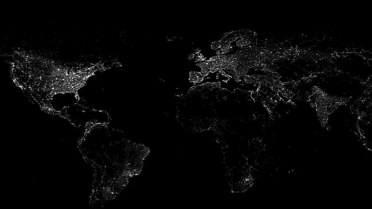 City lights all over the world.