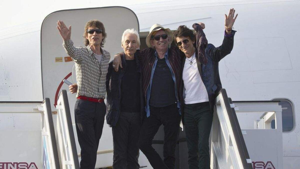 Rolling Stones arrive in Cuba to play free rock concert 