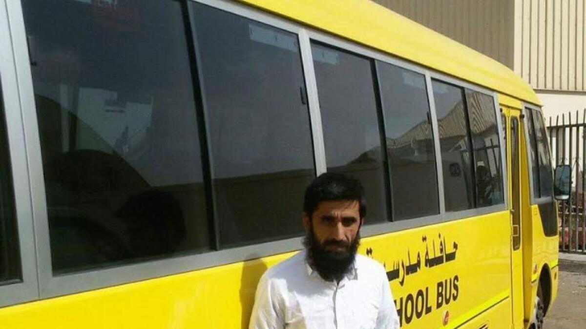 Pakistani driver escapes from burning school bus
