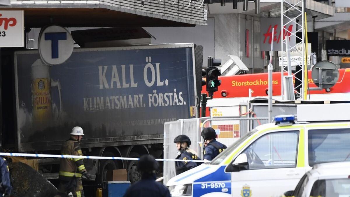 Video: Four killed by truck driven into crowd in Stockholm