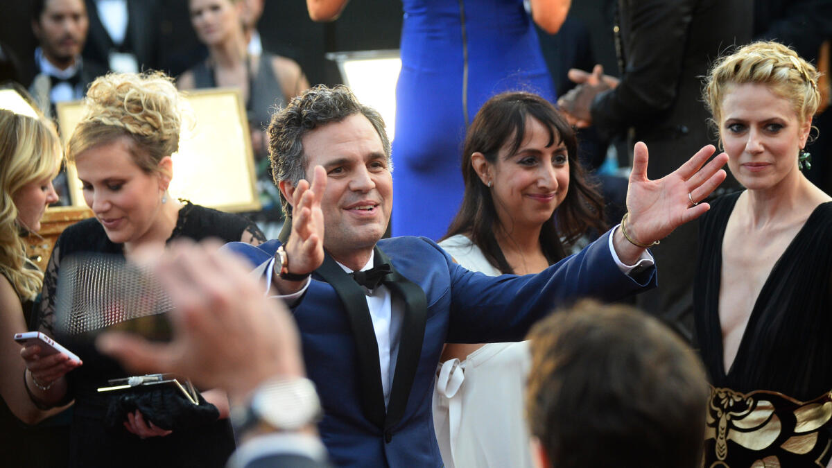 Mark Ruffalo at the Oscars. His movie Spotlight won Best Picture.