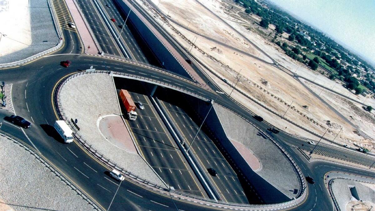 A bird’s eye view of the defence roundabout on Sheikh Zayed Road, as captured by Shivram Nair back in the day.