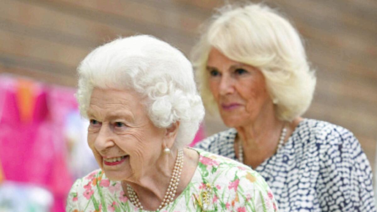 Britain's Queen Elizabeth II and Camilla. — AP file