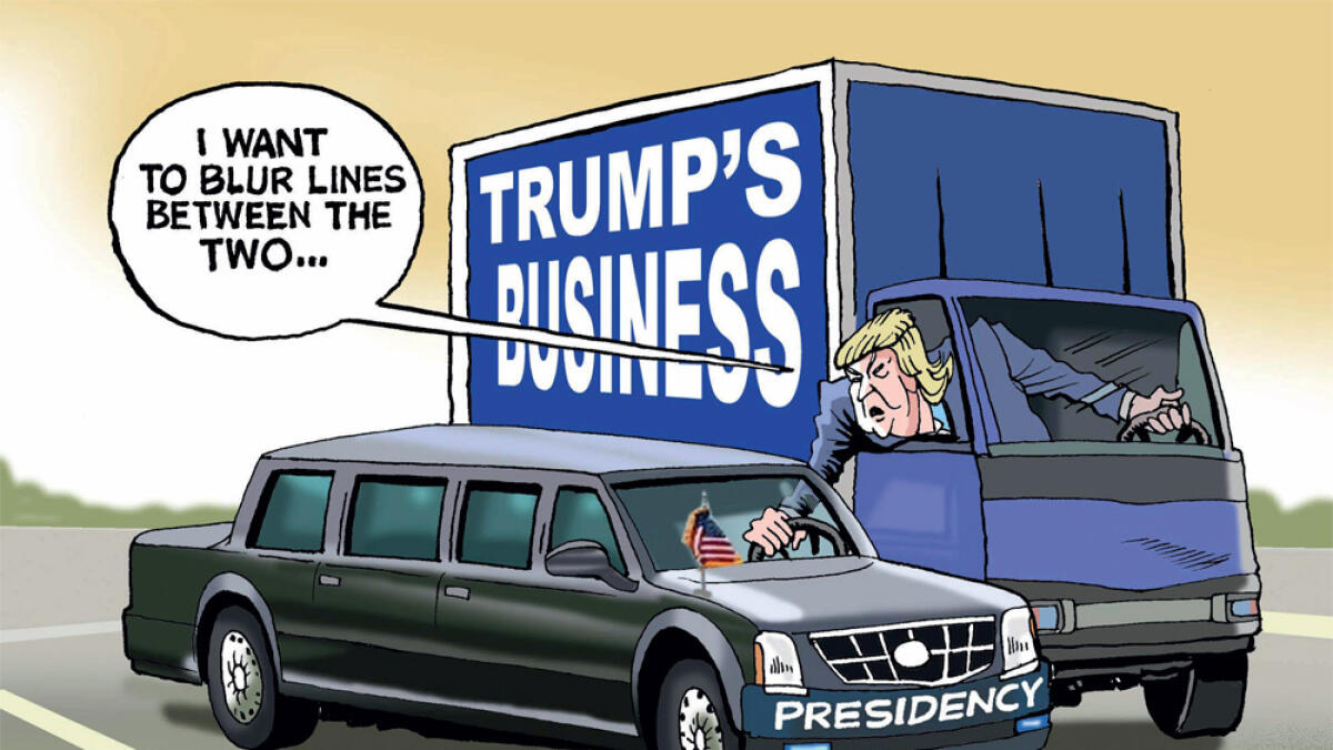 Trump vows to leave his business in total