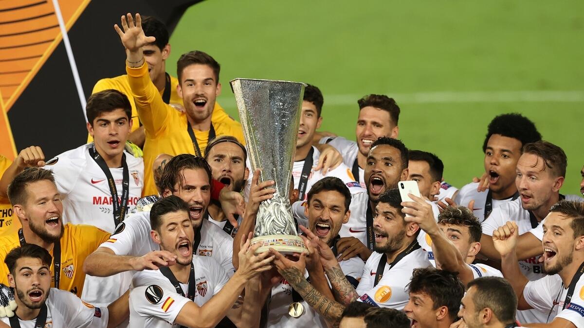 sevilla, win, europa league, final, inter millan, cologne, germany, 3-2