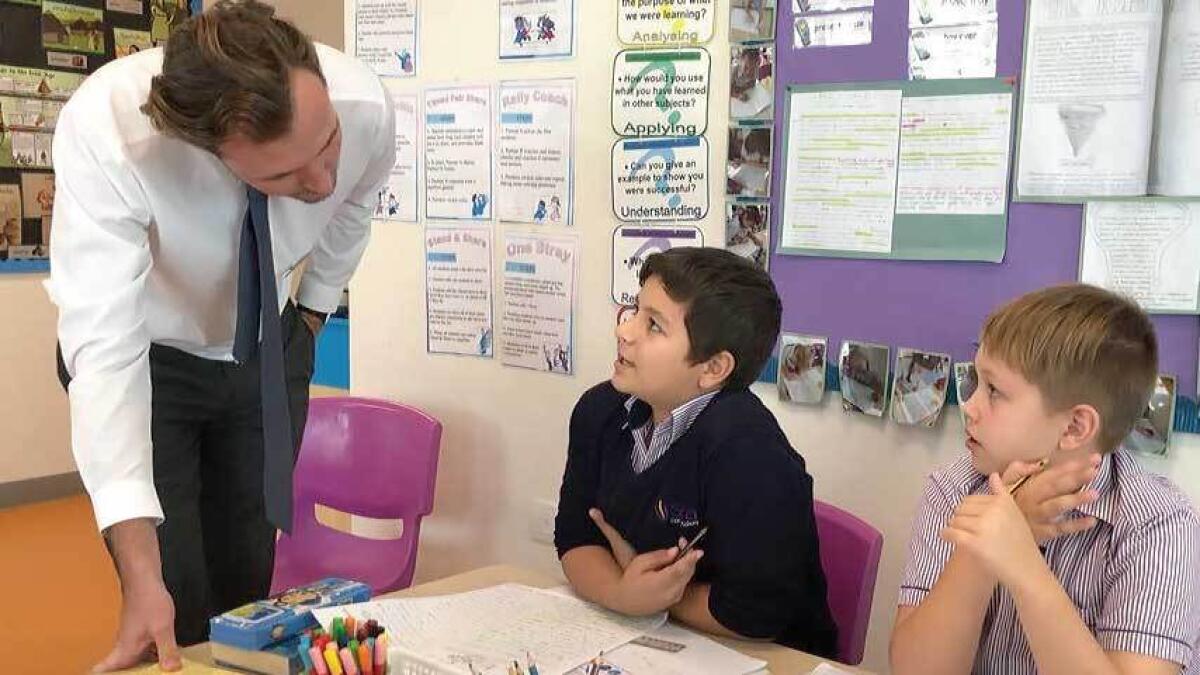 Mohammed Noor in his classroom at the Safa Community School in Dubai. — Supplied photo