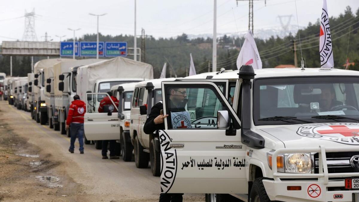 New aid convoy enters besieged Syrian town