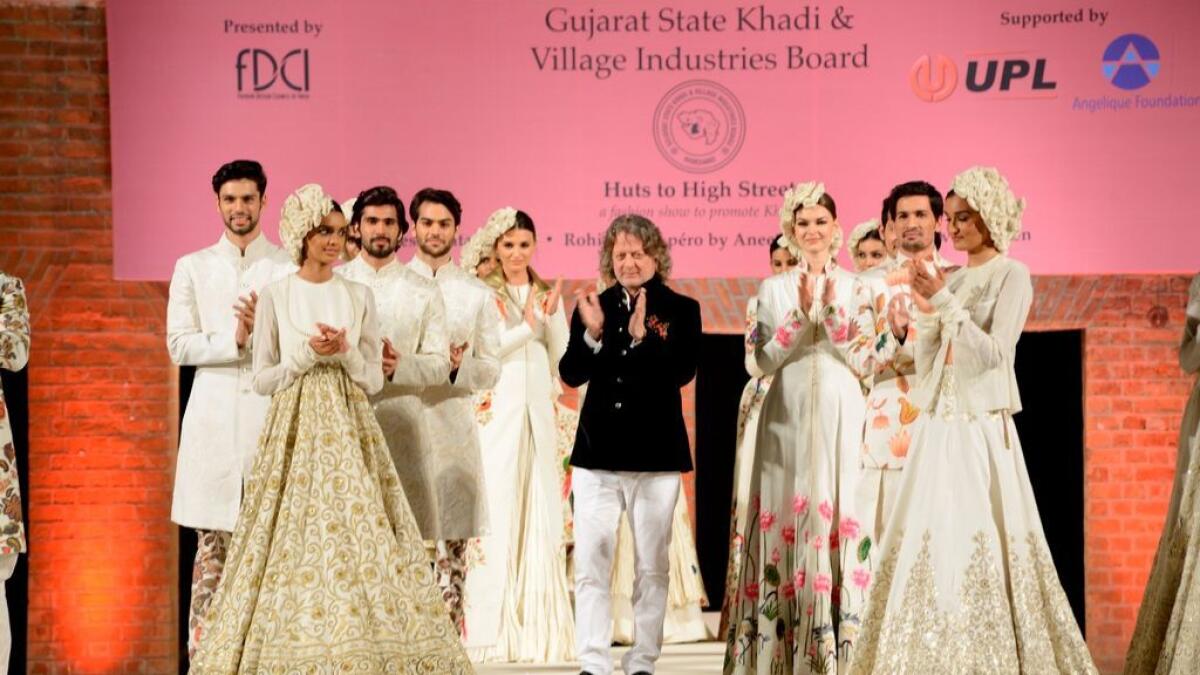 Designer Rohit Bal showcases his collection.