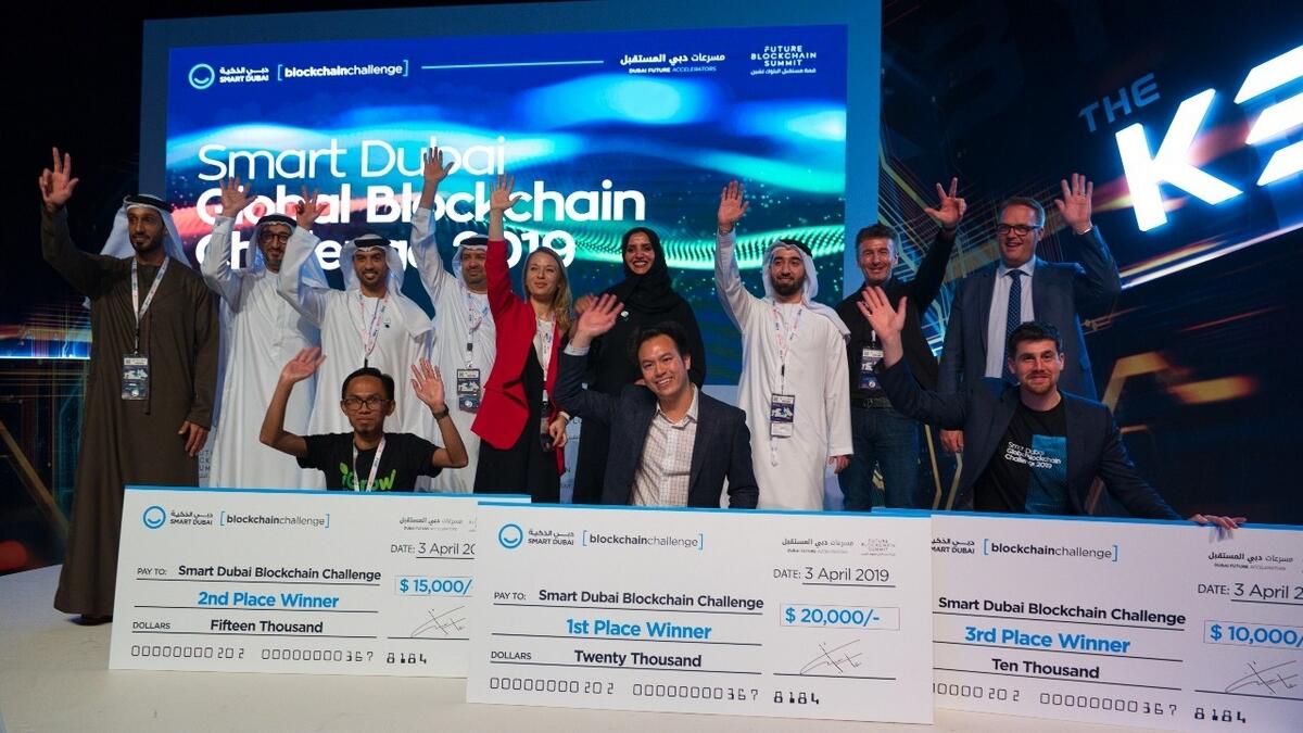 Smart Dubai awards winners of Global Blockchain Challenge