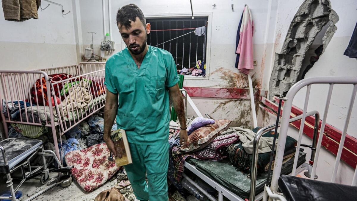 Nasser hospital in Khan Yunis. Photo: AFP File