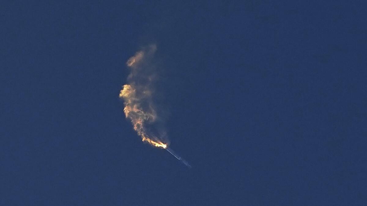 SpaceX's Starship turns after its launch from Starbase in Boca Chica, Texas on April 20. — AP file