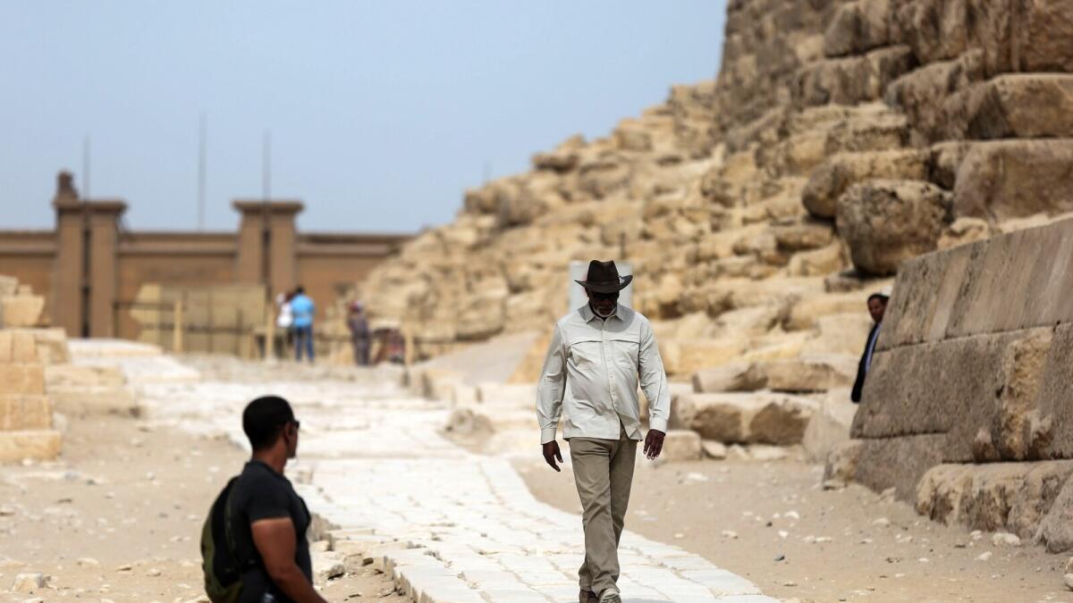 Hollywood thespian Morgan Freeman is in Egypt to work on a National Geographic documentary titled, 'The Story of God.'  - (Photos: Agencies)