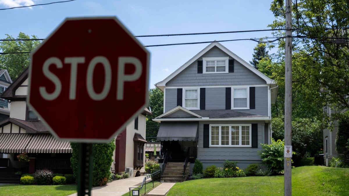 US President Joe Biden's childhood home is pictured in Scranton, Pennsylvania, on Wednesday. — AFP