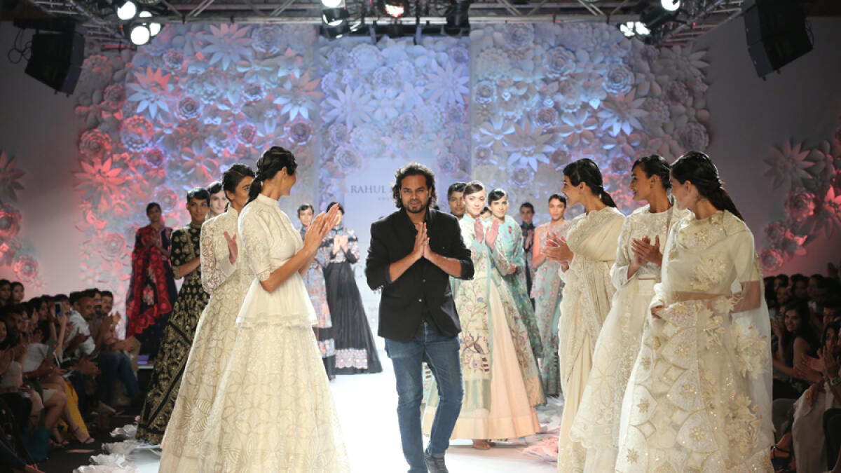 Rahul Mishra at India Couture Week in Delhi.