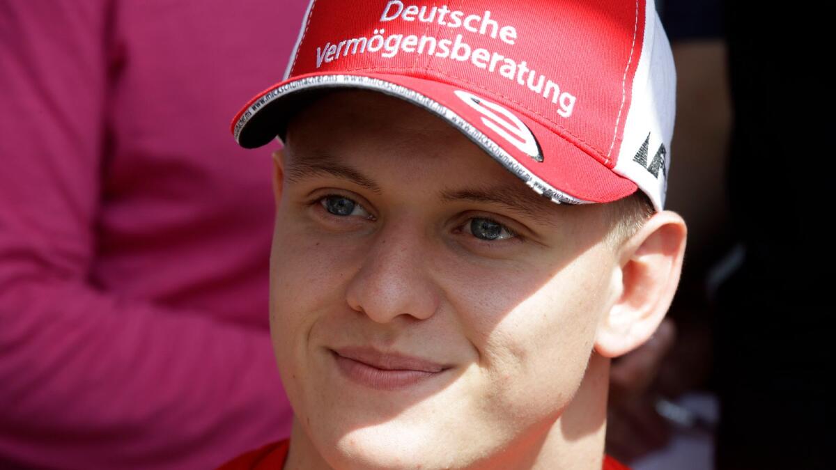 Mick Schumacher, the son of Formula One great Michael Schumacher. (AP)
