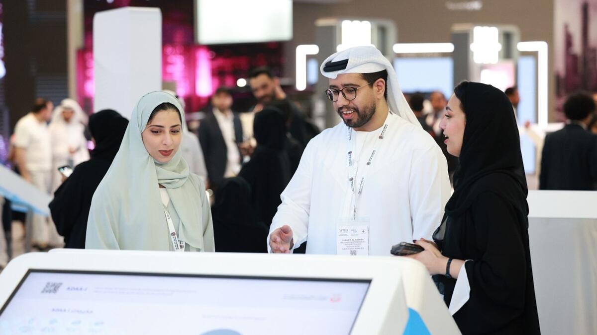 Abu Dhabi Accountability Authority officials at Gitex 2023. — Supplied photo