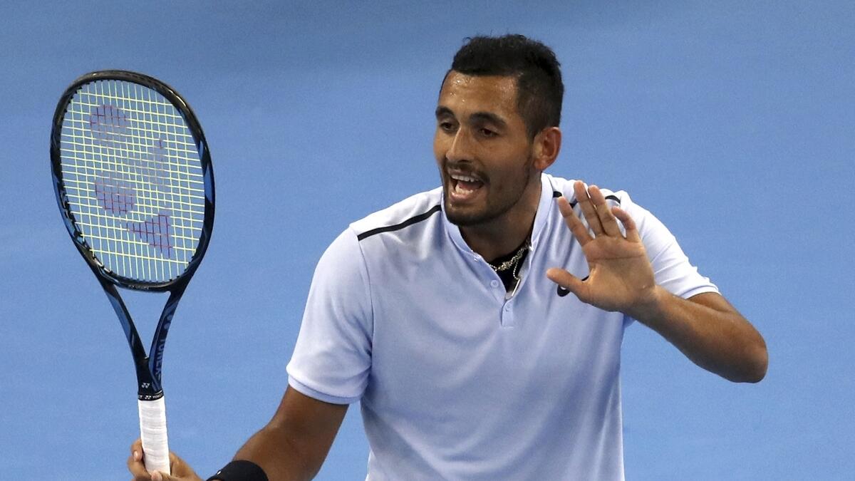 Kyrgios fined for storming off court in Shanghai