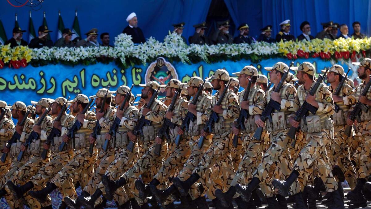 Iran showcases its military might