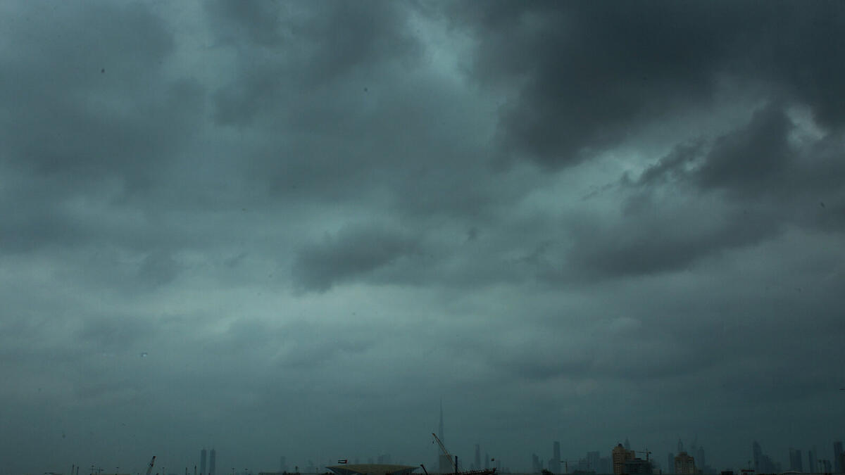 Cloudy weather in Dubai on Monday.