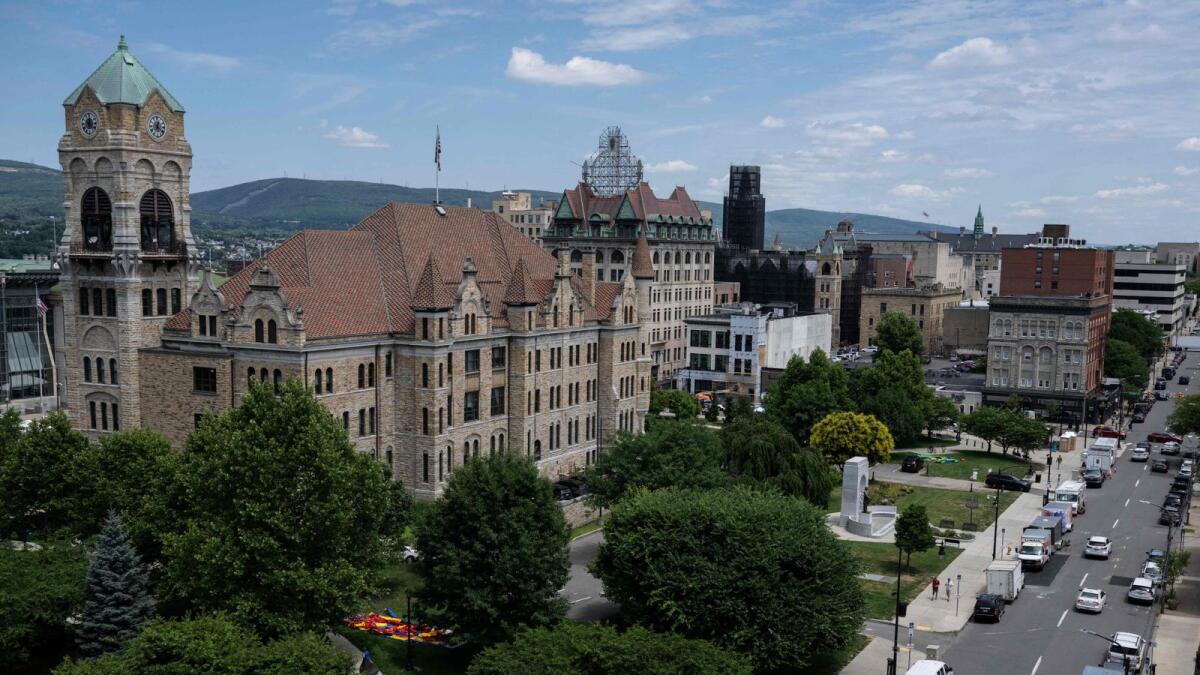 A general view shows downtown Scranton, Pennsylvania on Wednesday. — AFP