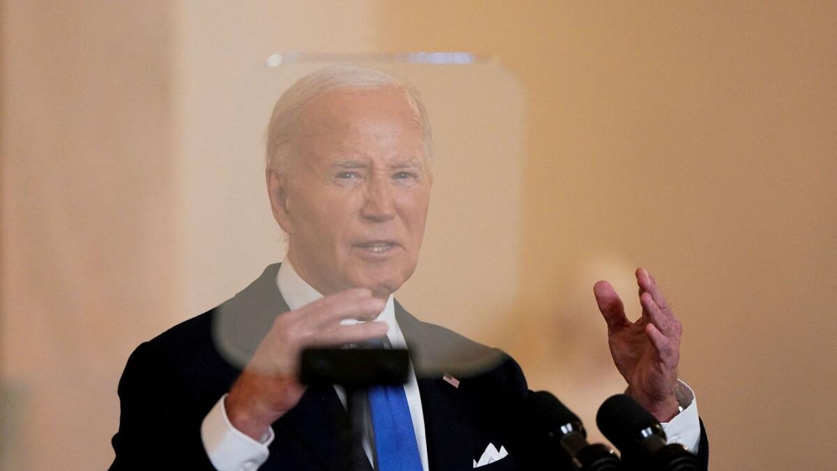 US President Joe Biden delivers remarks after the US Supreme Court ruled on former US president and Republican presidential candidate Donald Trump's bid for immunity from federal prosecution for 2020 election subversion, at the White House in Washington on July 1, 2024. — reuters
